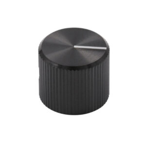 Alu Knob 12.5x15 mm Black 6.35mm Hole